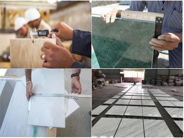 forest brown marble tile inspection