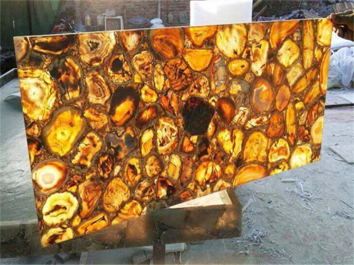 yellow semi precious stones slabs