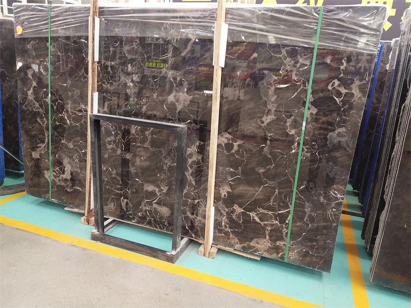 Chocolate brown marble slabs for floor