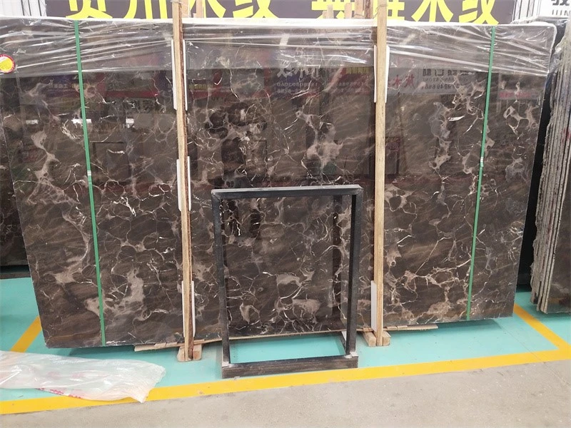 Chocolate brown marble slabs for wall