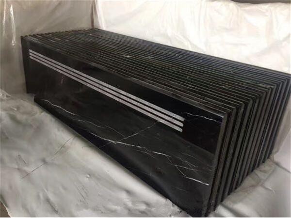 Nero Margiua black marble stairs