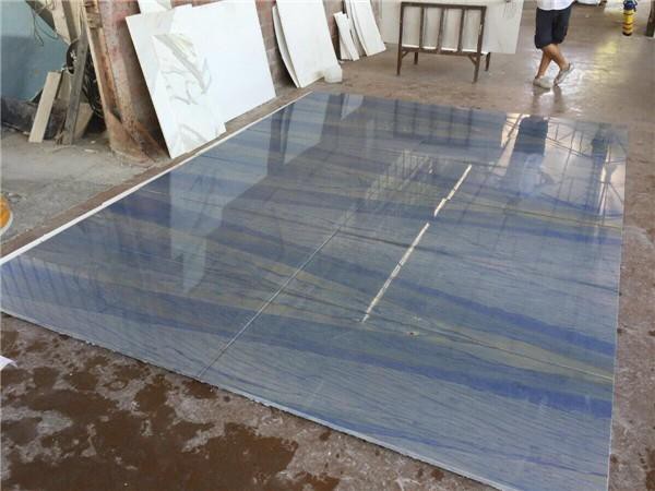 blue macaubas quartzite  polished
