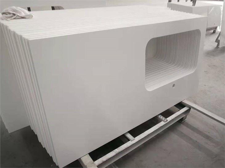 Elegant White Quartz Countertops