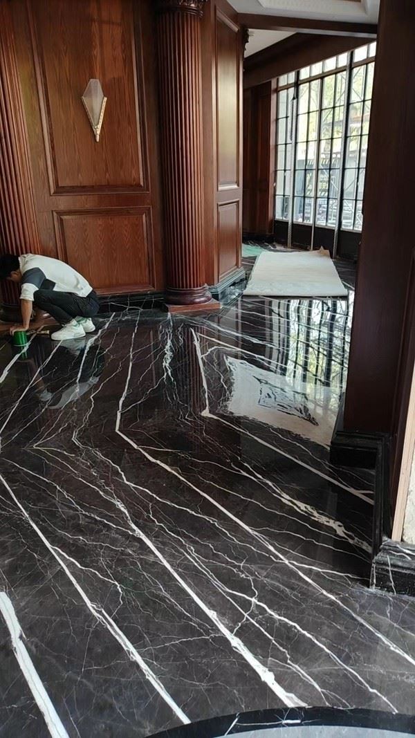 White vein Brown Marble tiles