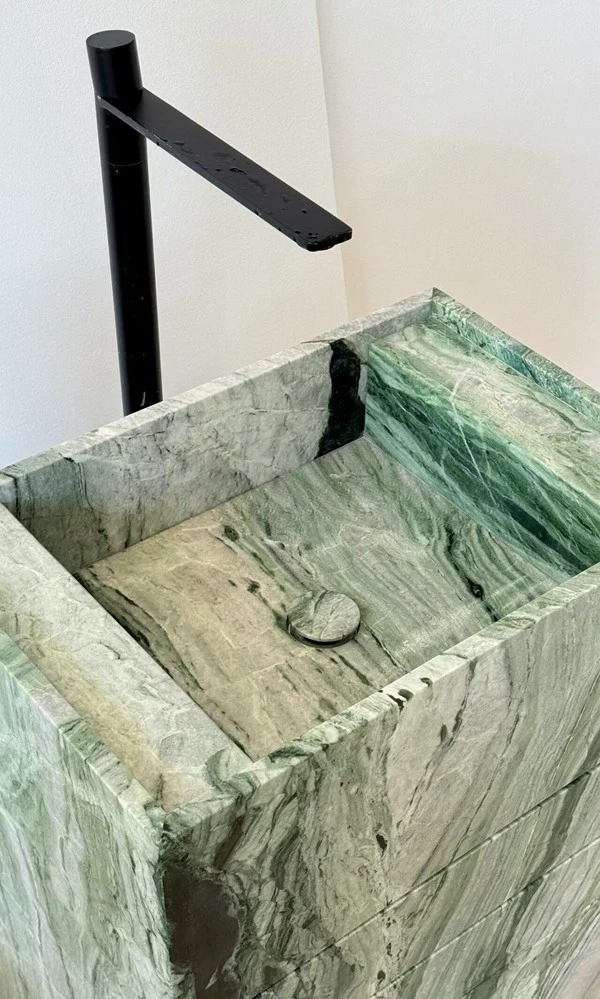 Green Marble Bathroom Vanity Units