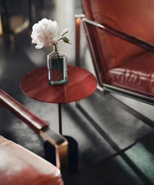 Red Quartzite side table