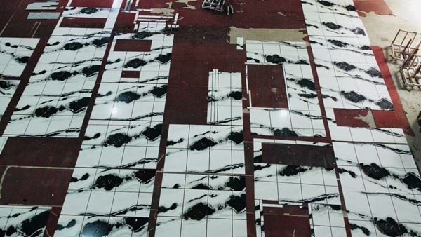 panda marble polished tile